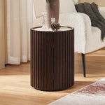 Arlo Fluted Round Sintered Stone Side Table 16