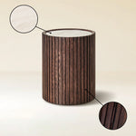 Arlo Fluted Round Sintered Stone Side Table 16