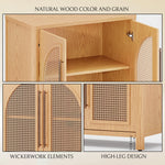 Haven Cane Oak Storage Cabinet 32”W - Themodhome product image 05