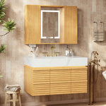 Indra Oak Bathroom Vanity & LED Mirror Set - Themodhome product image 02