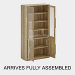 Marlow Oak Bookcase With Cabinet - Themodhome product image 11