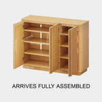 Rillura Fluted Oak Shoe Cabinet 47“W - Themodhome product image 05