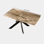 Rove Rectangle Sintered Stone Dining Table 63