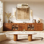 Rowan Arched Oak Modular Media Console - 2 Cabinets - Themodhome product image 02
