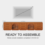 Rowan Arched Oak Modular Media Console - 2 Cabinets - Themodhome product image 05