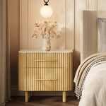 Vera Fluted Sintered Stone Nightstand 26