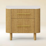 Vera Fluted Sintered Stone Nightstand 26