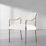 Hand-Forged Metal Retro Copper Iron Frame Dining Chair