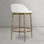 Hand-Forged Metal Bar Swivel Counter Stool