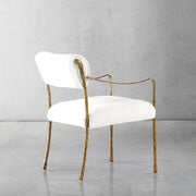 Hand-Forged Metal Retro Copper Iron Frame Dining Chair