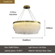 Iver Glass Modern Chandelier