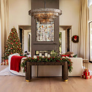 Amor 5-Tier Ghiaccio Glass Pendant Round Chandelier 48