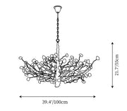 Gemstone Branch Chandelier with Artistic Design for Bedroom or Living Room