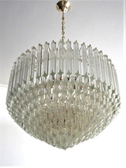 Murano Chandelier – Quadriedri – 265 prisms – Transparent