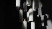 Reed Triplex Opal Glass Chandelier 13 Lights