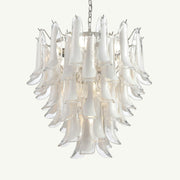 Luna Chandelier White Small Handblown Glass