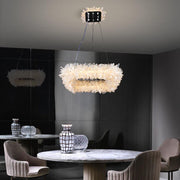 24'' Square Modern Geode Quartz Crystal Chandelier