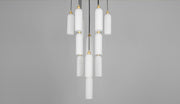 Reed Triplex Opal Glass Chandelier 13 Lights
