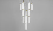Reed Triplex Opal Glass Chandelier 13 Lights