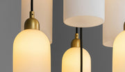 Reed Triplex Opal Glass Chandelier 13 Lights