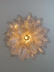 Murano Chandelier – 36 glass leaves – Smoked