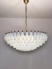 Murano Chandelier – Poliedri – 185 glass – White Alabaster
