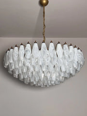 Murano Chandelier – Poliedri – 185 glass – White Alabaster