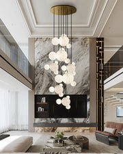Minimalist Antique Alabaster Cluster Pendant Light Fixtures 6