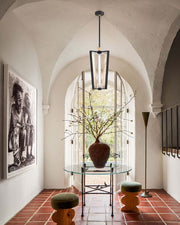 Aged Brass/Black LED Arm Edgemere Cage Collection Linear Pendants Light 16