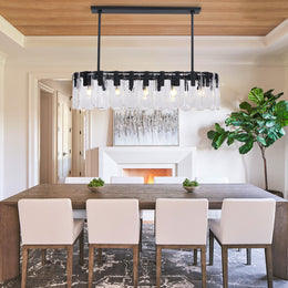 Nadia Glass Linear Chandelier 42