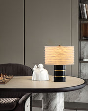 Elegant Lighting G9 Cloud Stone Alabaster Table Lamp Wide D10