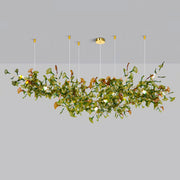 Green/Brown Ginkgo Chandelier Style D