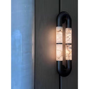 Alabaster Tube Wall Sconce