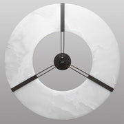 Round Alabaster Plate Chandelier, Exquisite Illumination