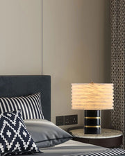 Elegant Lighting G9 Cloud Stone Alabaster Table Lamp Wide D10