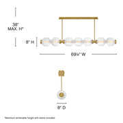Reign 1 - Light LED Chandelier