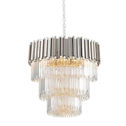 Enoch Three Tier Gold Plated Crystal Chandelier