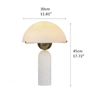 G9 Alabaster white marble table lamp Dia 12