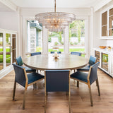 Amor 5-Tier Ghiaccio Glass Pendant Round Chandelier 48