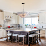 Amor 5-Tier Ghiaccio Glass Pendant Round Chandelier 48