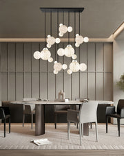 Minimalist Antique Alabaster Cluster Pendant Light Fixtures 6