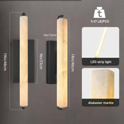Elegant Alabaster Handcrafted Wall Sconce