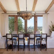 Amor 5-Tier Ghiaccio Glass Pendant Round Chandelier 48