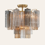 Addis Murano Glass Semi-Flush Ceiling Mount 17''W