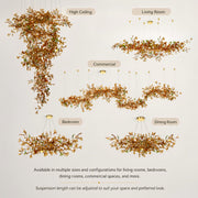 Green/Brown Ginkgo Chandelier Style D