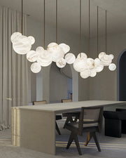 Minimalist Antique Alabaster Cluster Pendant Light Fixtures 6