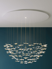 Leaf Twisted Sculptural Customize Chandelier