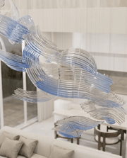 Brush Art Glass Chandelier