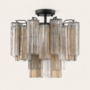 Addis Murano Glass Semi-Flush Ceiling Mount 17''W