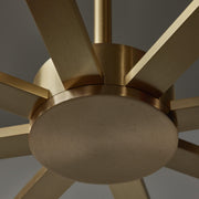 Brass and Alabaster Shield Chandelier